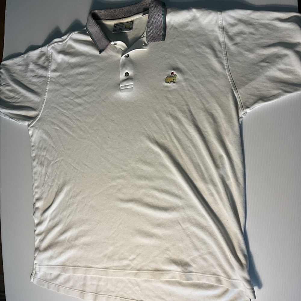 Augusta National Golf Shop Masters Slazenger Polo Shirt XL White Golf Logo